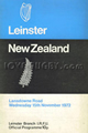 Leinster v New Zealand 1972 rugby  Programmes